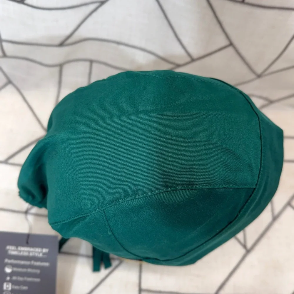 Grey's Anatomy Scrub Cap One Size Hunter Green Fitted Elastic Side GRA831 NWT